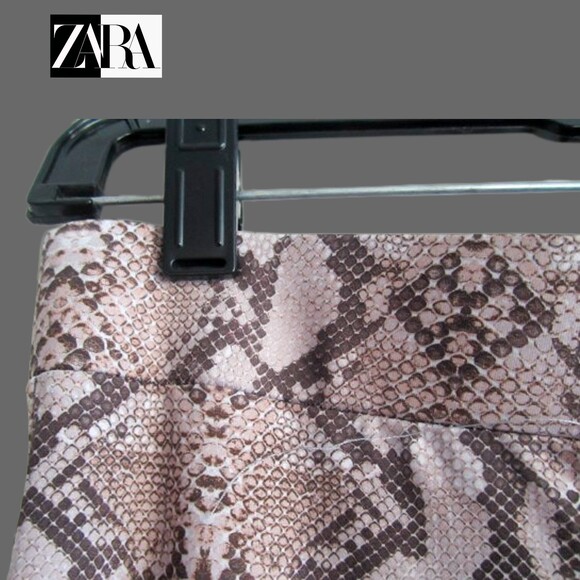 ZARA NEW Snakeskin Print Jersey Pull-On Legging M - Picture 7 of 12